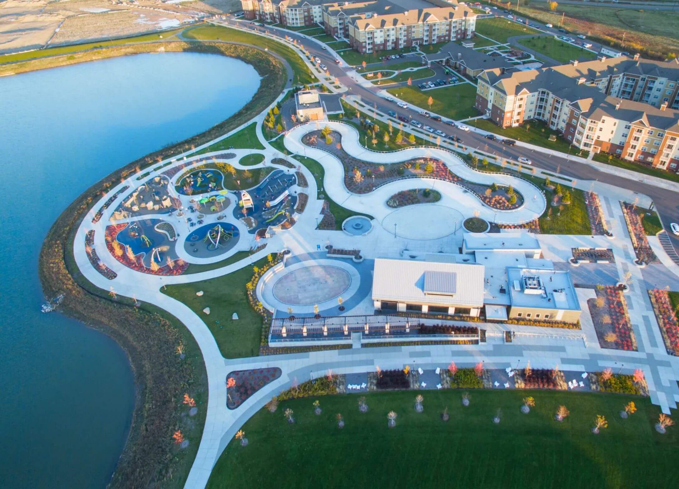 aerial photo of Central Park in Maple Grove, MN